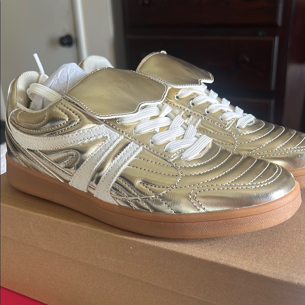 Gold Sneakers NIB